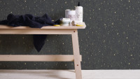Vinyltapete Neue Bude 2.0 Edition 2 Used Glam A.S. Création Landhausstil Schwarz Metallic 895