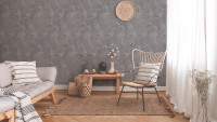 Vinyltapete New Walls Cosy & Relax Living Landhausstil Walls Grau Beige Braun 961