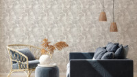 Vinyltapete New Walls Cosy & Relax Living Landhausstil Walls Beige Braun Creme 962