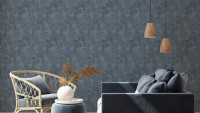 Vinyltapete New Walls Cosy & Relax Living Landhausstil Walls Blau 965