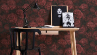 Vinyltapete Neue Bude 2.0 Edition 2 Romantic Flowery A.S. Création Landhausstil Rot Schwarz 024