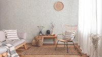 Vinyltapete New Walls Cosy & Relax Living Unifarbenwalls Unifarben Weiß Grau 231
