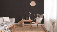 Vinyltapete New Walls Cosy & Relax Living Unifarbenwalls Unifarben Schwarz 235