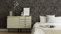 Vinyltapete New Walls Urban Grace Livingwalls Modern Metallic Schwarz 246