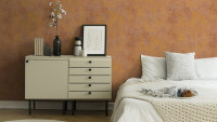 Vinyltapete New Walls Urban Grace Living Unifarbenwalls Unifarben Braun Orange Metallic 253