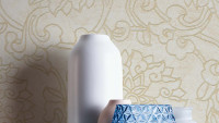 Vinyltapete beige Modern Retro Blumen & Natur Asian Fusion 703