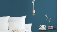 Vinyltapete blau Modern Uni Pop Style 025