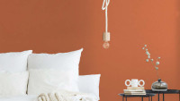 Vinyltapete orange Modern Uni Pop Style 063