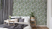 Vinyltapete grün Retro Blumen & Natur Geo Nordic 341