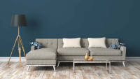 Vinyltapete blau Klassisch Uni New Life 802