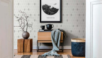 Vinyltapete weiß Modern Blumen & Natur Streifen New Life 831