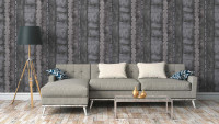 Vinyltapete Strukturtapete grau Modern Klassisch Blumen & Natur Industrial 434