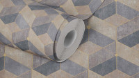 Vinyltapete Titanium 3 Streifen Klassisch Beige 22