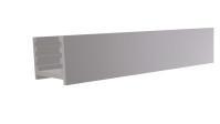 planeo TerraWood - DESIGNO Aluminum-Wandprofil 20 x 20 x 2000 mm silber