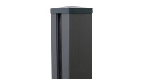 planeo Alumino - Torpfosten zum Einbetonieren Anthrazit DB703 9x9x240cm inkl. Kappe