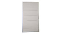 planeo Solid - Universaltor Bi-Color Weiß mit Alurahmen