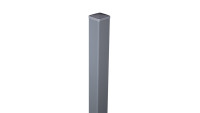 planeo Viento - Alu-Torpfosten speziell verstärkt zum Einbetonieren Silbergrau 240cm inkl. Kappe