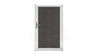 planeo Viento - Universaltor Anthrazitgrau mit Alu-Rahmen in Silber | EV1
