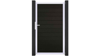 planeo Solid - Universaltor Schwarz co-ex mit Anthrazit Alurahmen 150x180x4cm