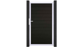 planeo Gardence Strong - BPC-Universaltor Schwarz co-ex mit Silber Alurahmen 150x180x4cm