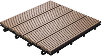 planeo WPC-Terrassenfliese Braun 30x30 cm - 6 Stk