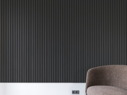 planeo Akustikpaneele ISO - Eiche Schwarz - 2400 x 600 x 21mm