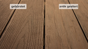 planeo TitanWood - Massivdiele dunkel-braun antik gealtert/gebürstet
