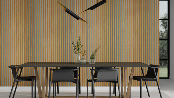 planeo Akustik Paneele Pro - Eiche Rustikal 250 x 60 cm | 8mm Filzrücken