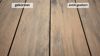 planeo TitanWood - Massivdiele braun-grau antik gealtert/gebürstet