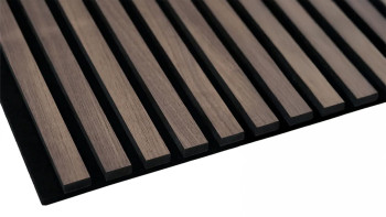 planeo Akustikpaneele - Wood Dunkelbraun/Schwarz 60x60 cm