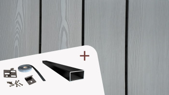 Komplett-Set planeo Elegant - Pro 3D Massivdiele Holzstruktur Silbereiche