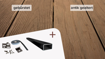 Komplett-Set TITANWOOD Massiv dunkel-braun Antik gealtert