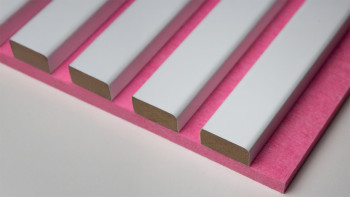 planeo Akustikpaneele - Modern Weiß/Pink 60x60 cm