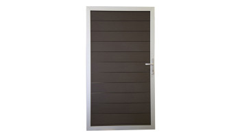 planeo Solid - Universaltor Walnuss co-ex mit Alurahmen