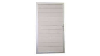 planeo Solid - Universaltor Bi-Color Weiß mit Alurahmen
