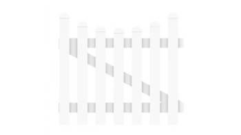 planeo Basic Vorgartentor 1-flügelig DIN-links 100 x 90 / 78 cm Unterbogen Weiss
