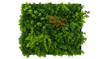 planeo Akustikpaneel - MixWall Leaf Mood Feral Green Mixed Flora 52 x 52 cm | Kunstpflanze (PLMW-20121A)
