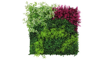 planeo Akustikpaneel - MixWall Leaf Mood Pink Mixed Flora 52 x 52 cm | Kunstpflanze (PLMW-92111)