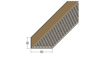 planeo Protect Lüftungswinkelprofil - LÜW 30x60x2500mm weiß