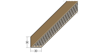 planeo Protect Lüftungswinkelprofil - LÜW 30x30x2500mm braun