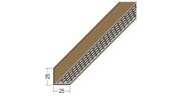 planeo Protect Lüftungswinkelprofil - LÜW 25x25x2500mm - schwarz