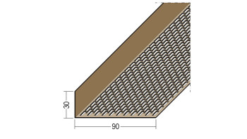 planeo Protect Lüftungswinkelprofil - LÜW 30x90x2500mm schwarz