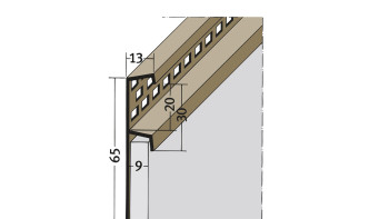 planeo Protect Traufenlüftungsprofil - TL 9mm Aufnahme 2500mm Länge weiß