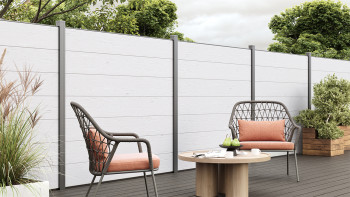 planeo Gardence BPC-Zaun XL - Desert Sand Designeinsatz optional 180 x 180 cm