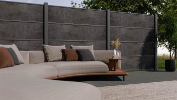 planeo Gardence Resistant - HPL-Steckzaun Anthrazitgrau 180 x 183 cm