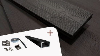 Komplett-Set planeo Elegant - Pro 3D Massivdiele Holzstruktur Carboneiche