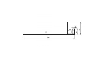 planeo Alu-Anschlussprofil - AN 15mm Aufnahme 3000mm Länge Aluminium-natur