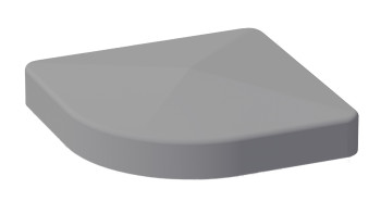 planeo Aluminium Pfostenkappe für variabl. Alu-Eckpfosten Silbergrau 70 x 70 mm