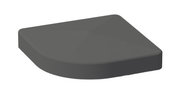 planeo Aluminium Pfostenkappe für variabl. Alu-Eckpfosten Anthrazit 90 x 90 mm