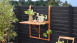 Balkonhängetisch Akazienholz 65 x 45 x 87 cm klappbar